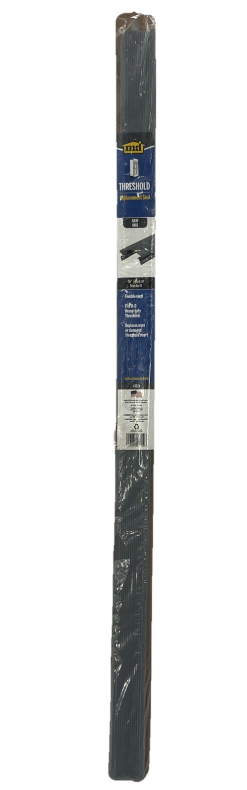 M-D Building Products Threshold Insert Seal Vinyl Gray 36"/ 91.4 Cm 43824 {C6} gallery