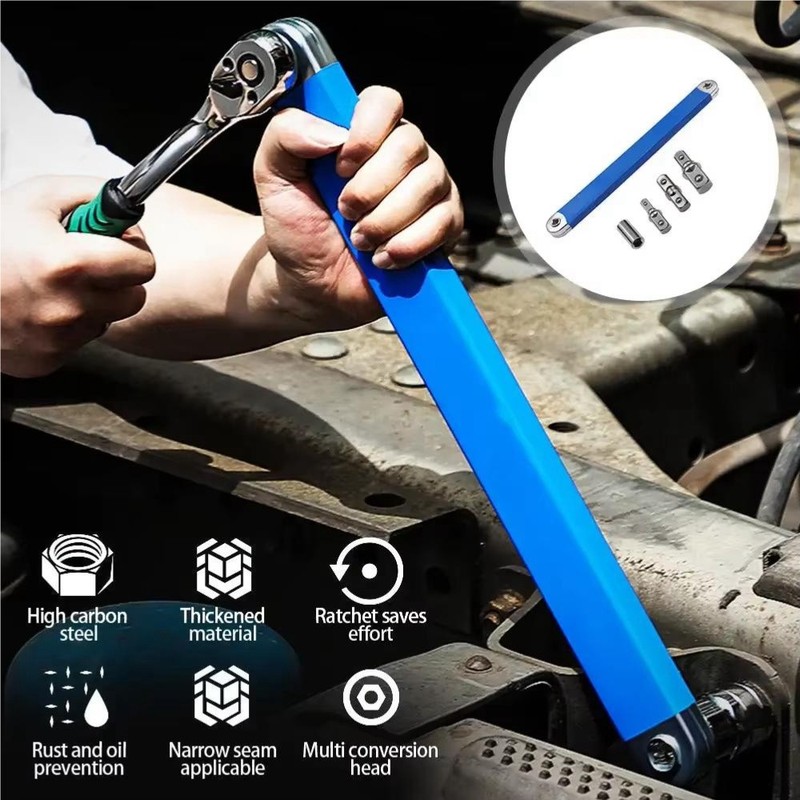 Upgraded Impact Ready Offset Extension Wrench, Tight Reach Extension Wrench Set gallery