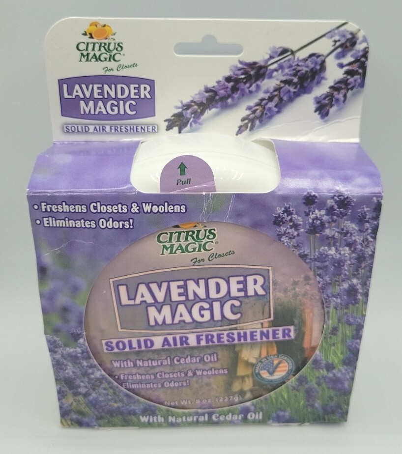 CITRUS MAGIC LAVENDER Burst Solid Air Freshener Odor Absorber ~ Last 8 Weeks 8oz