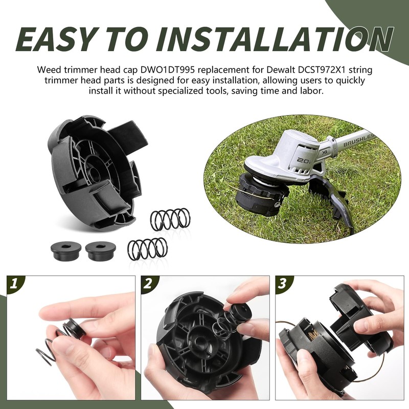 Dewalt DCST922 String Trimmer Head Cap & Spring Replacement Parts Weed Trimmer gallery
