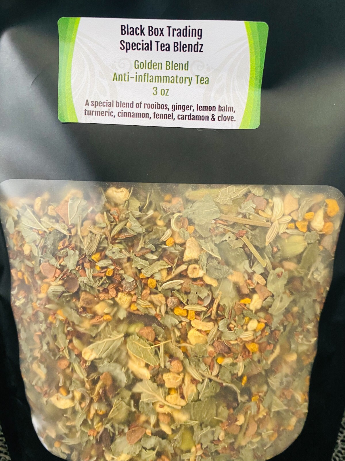 "GOLDEN TEA BLEND" Anti-Inflammatory loose leaf tea 3 oz. gallery