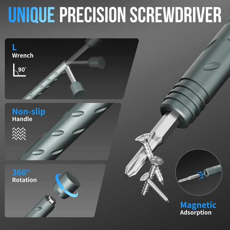 STREBITO 55-in-1 Precision Screwdriver Set, Compact Magnetic Repair Tool Kit wit gallery