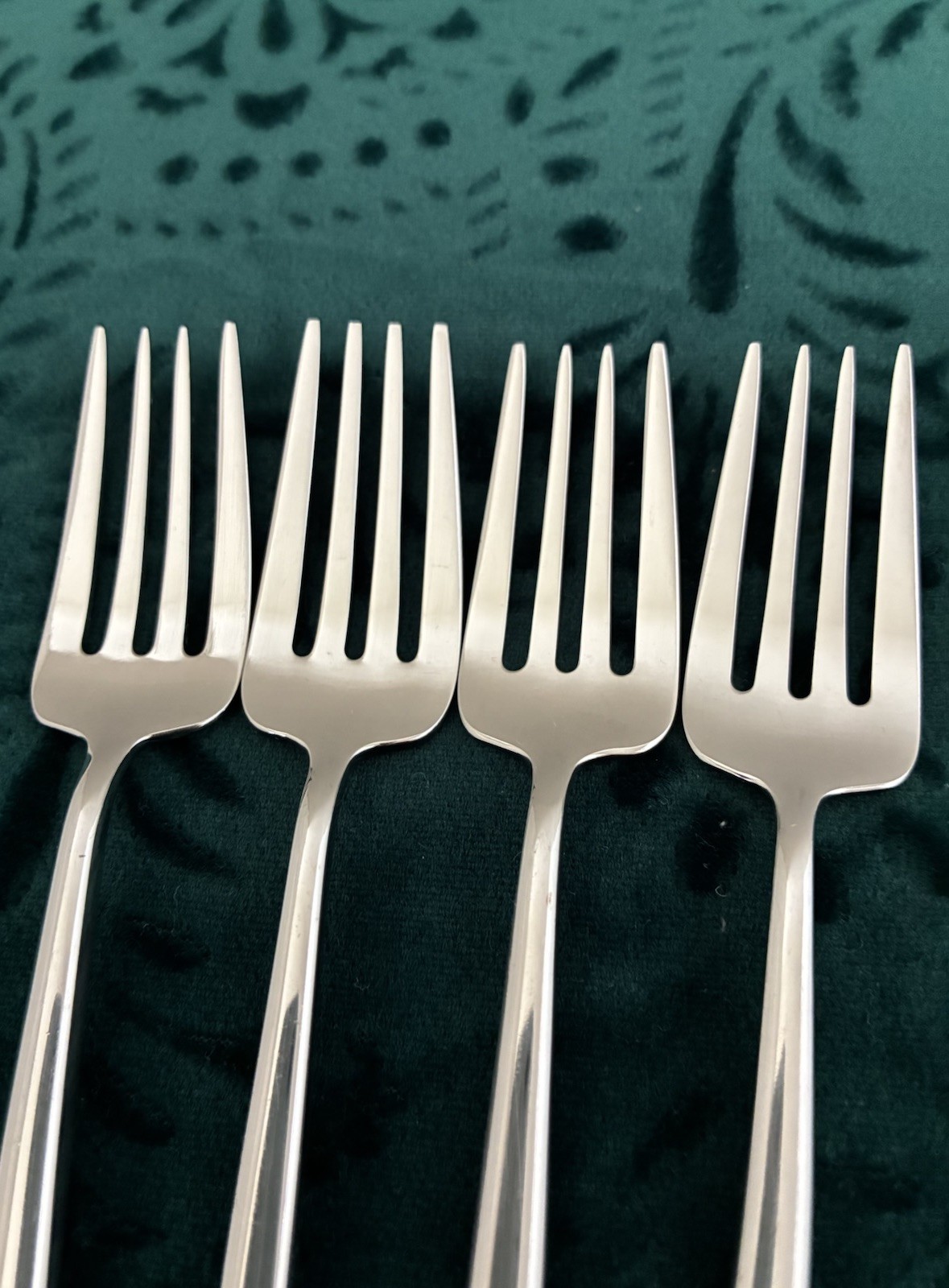 RARE Cutipol Moon Matte Silver Stainless, Salad forks flatware Set of 4 VGUC gallery