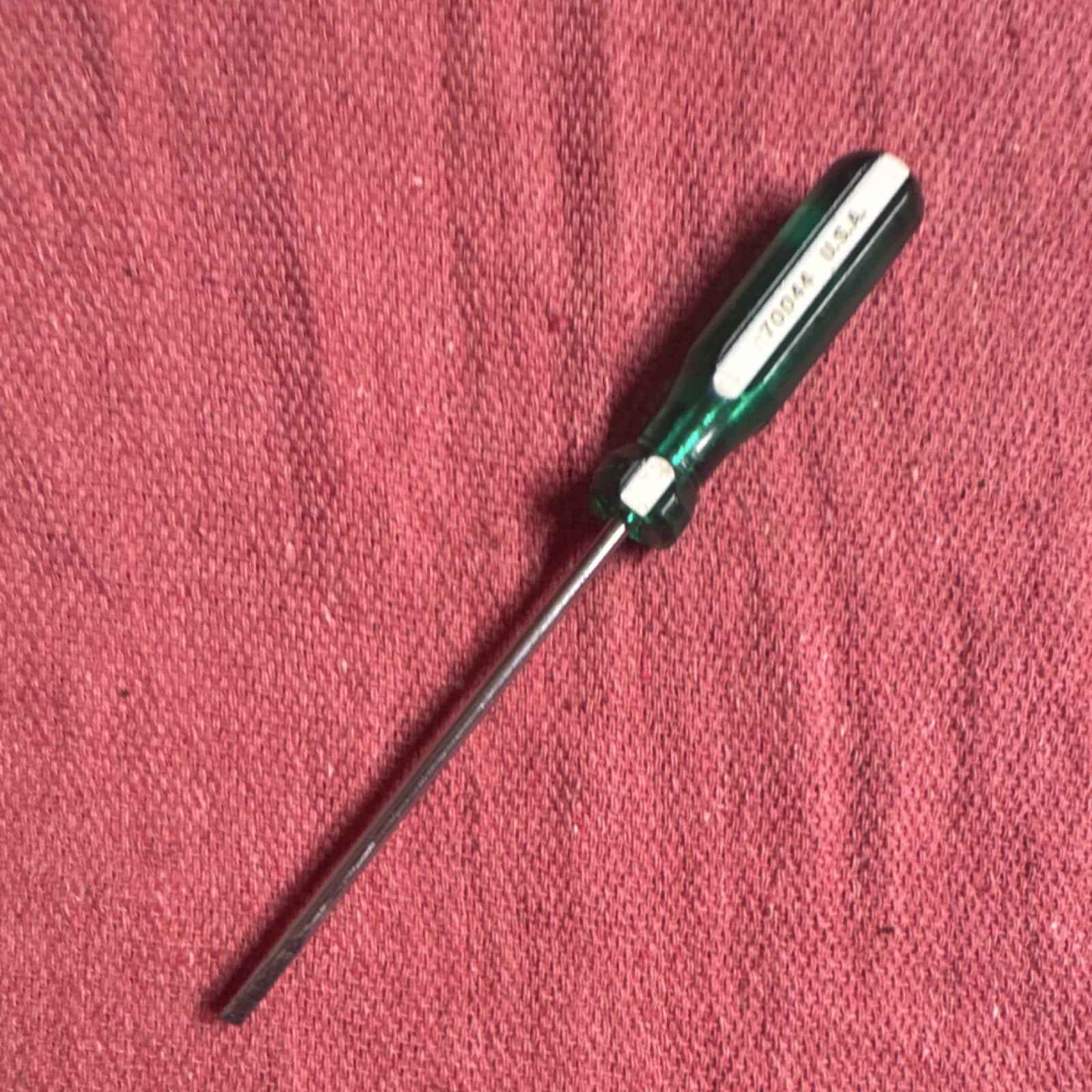SK 70044 Flat/Slotted Screwdriver Green Handle Steel Plastic Single Piece gallery
