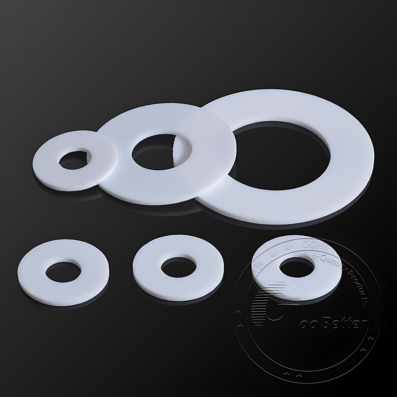 2mm Thick White PTFE High Temp Flat Ring Plastic Washer Seal Gaskets ID 3mm-66mm gallery