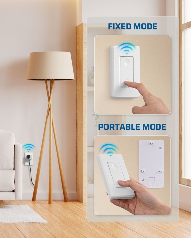 DEWENWILS Wireless Light Switch, Remote Control Outlet Switch for Lamps, Lights, gallery