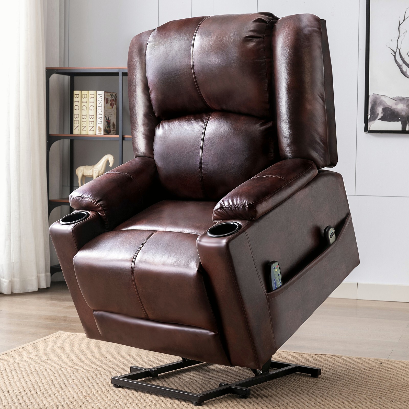 Comhoma Power Lift Recliner Chairs for Elderly Big Heated Massage Recliner Sofa gallery