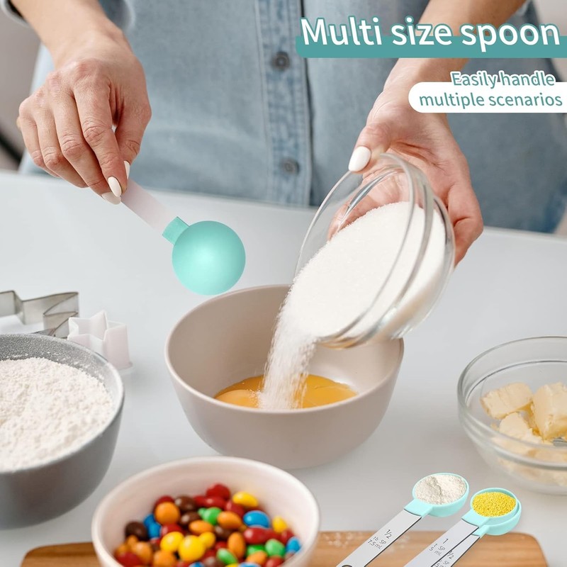 8pcs/set Measuring Cups And Measuring Spoons Set with Stainless Steel Handle gallery