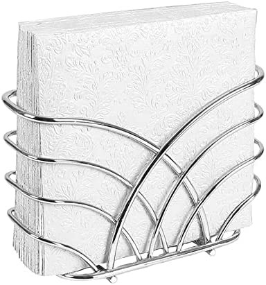 Silver Napkin Holder - Modern Stainless Steel Table Decor for Paper Napkins gallery