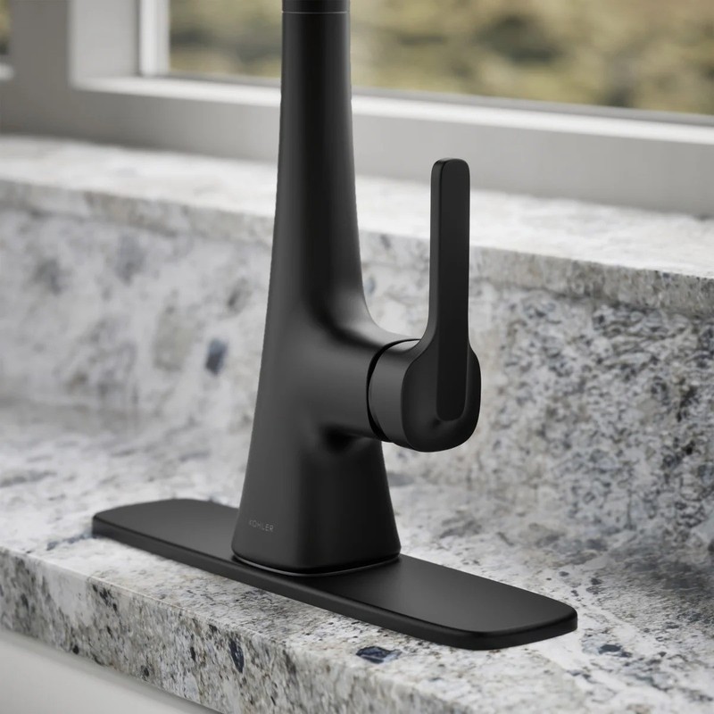 Kohler Pull Down Kitchen Faucet Guild Matte Black (R33912-BL-AA) gallery