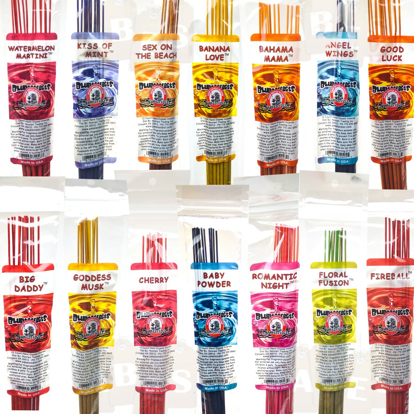 BluntEffects Blunt Effects 11" Incense Sticks, ASSORTED 1-Packs to 14-Packs gallery