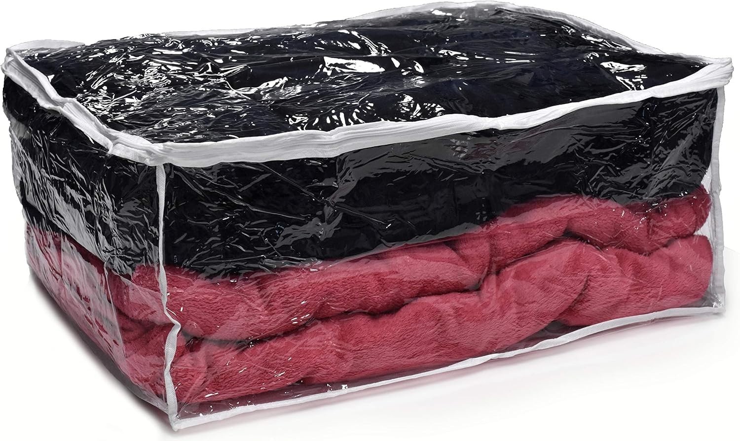 Sturdy 90L Plastic Storage Bag with Zipper – Perfect for Bedding and Clothes gallery
