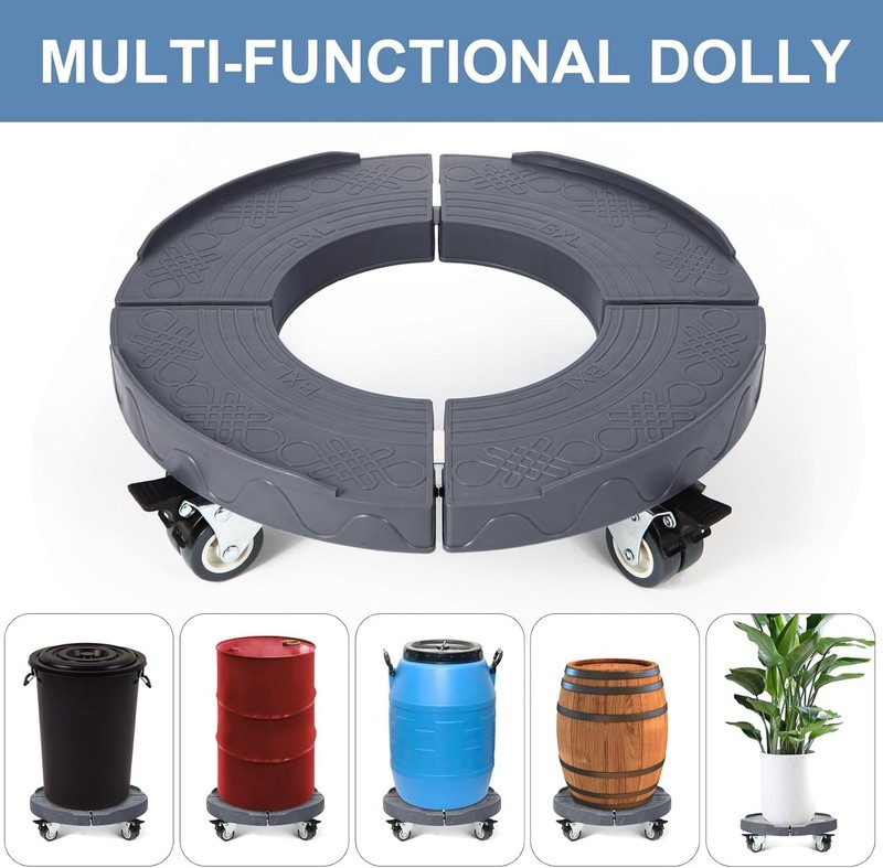 Adjustable Trash Can Roller Base - Set of 2 gallery