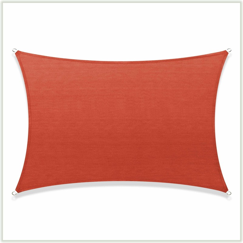 Colourtree Red Custom Size Rectangle Sun Shade Sail Canopy Fabric Cover Patio gallery