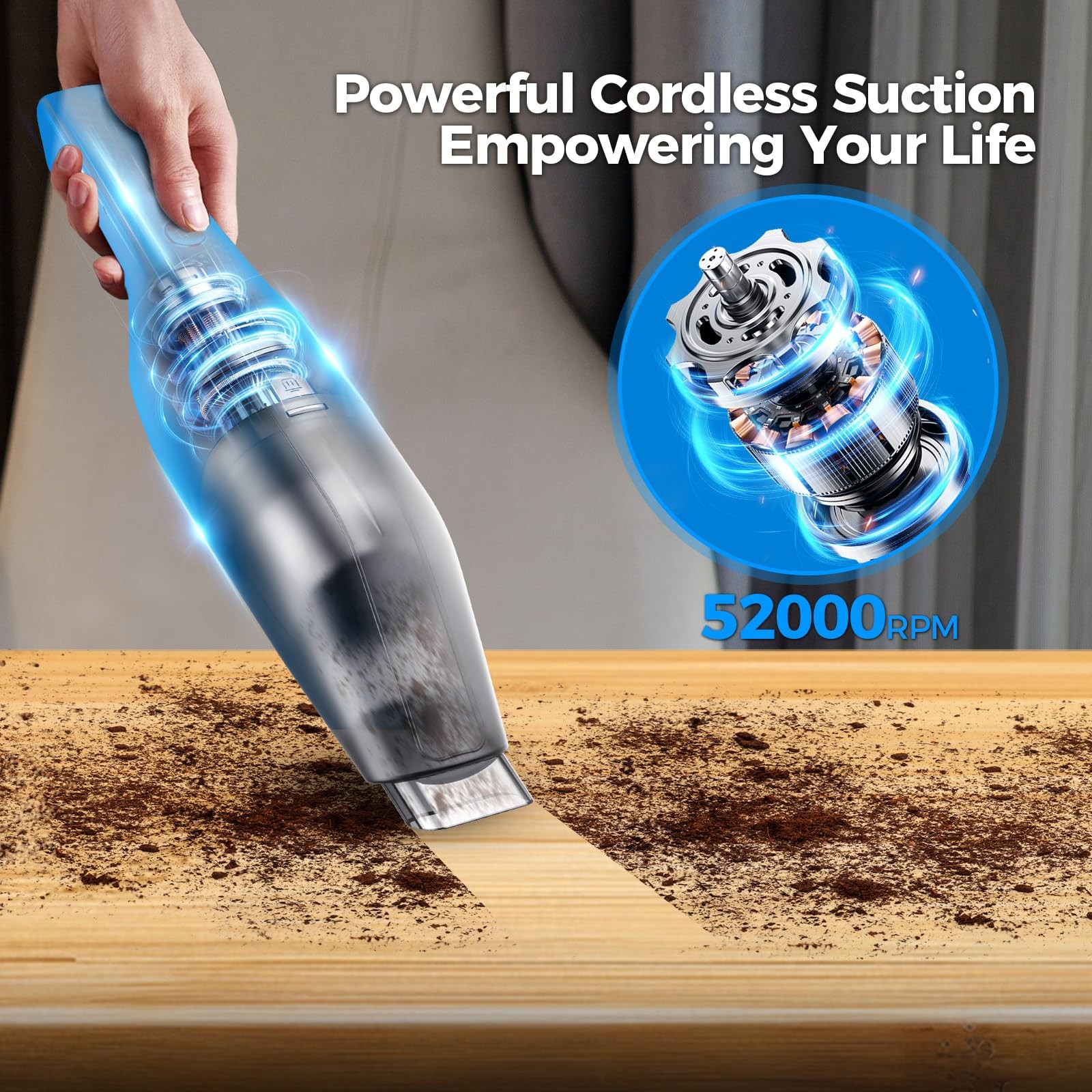 Handheld Vacuum Cordless - Car Vacuum Cleaner with 11000Pa Powerful Suction,1... gallery