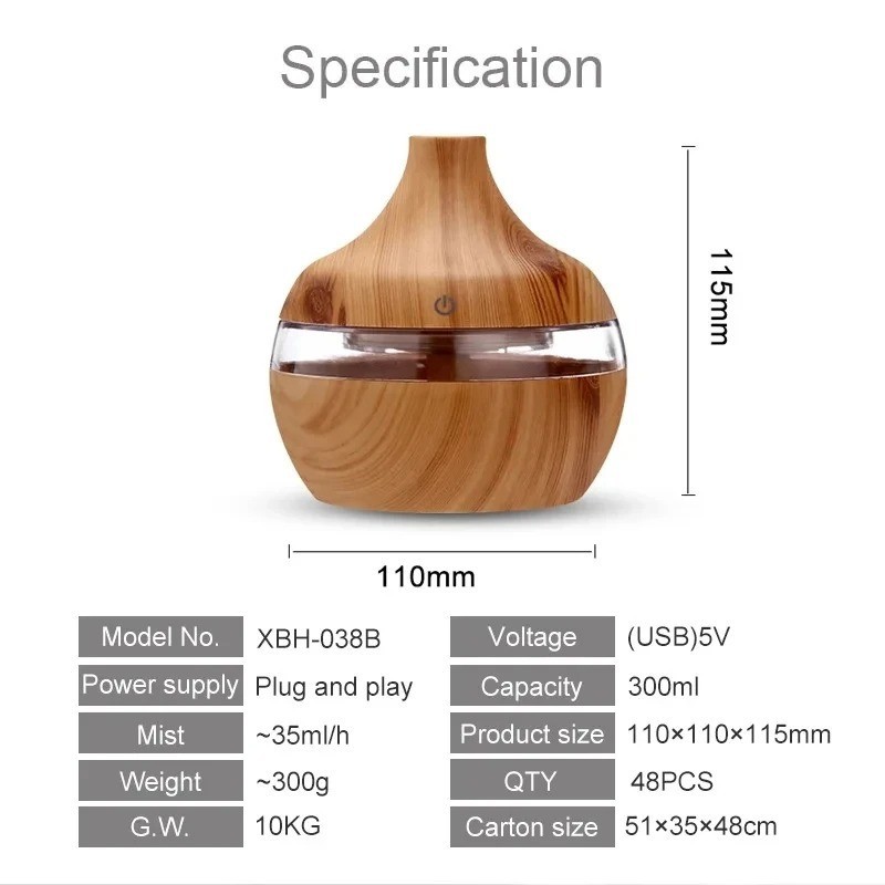 Essential Oil Aroma Diffuse Aromatherapy LED Ultrasonic Humidifier Air Purifier gallery