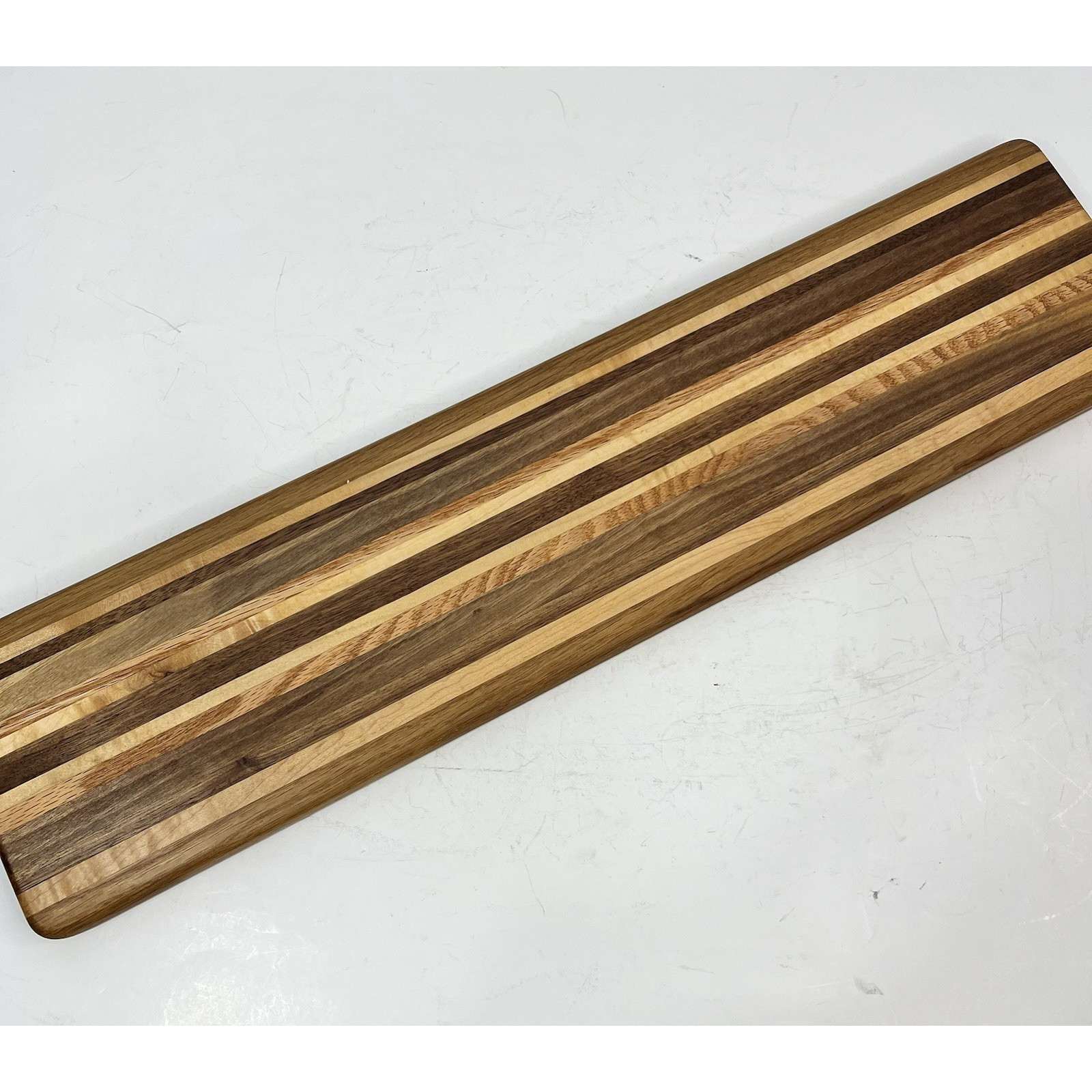 Handcrafted Wood Cutting Board Cheese Meat Charcuterie Made In Illinois 23x5x3/4 gallery
