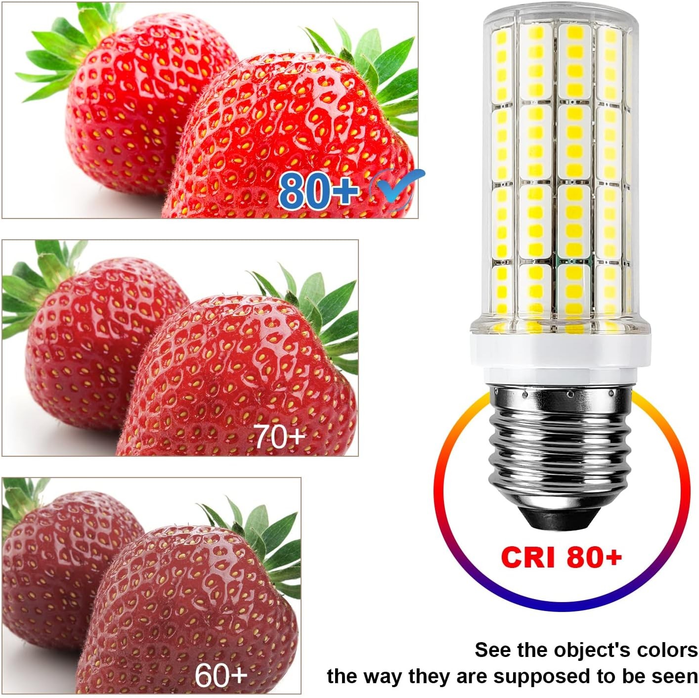 LED Corn Light Bulb 200W Equivalent 2500 Lumen 5000K Cool Daylight White 20W E2 gallery