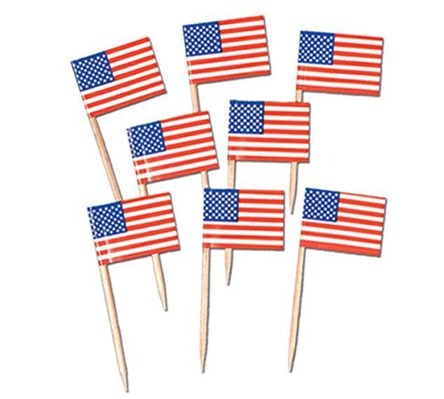100-200 Pack Nation Flag Picks Party Accessory National Day Soccer Event Cake gallery
