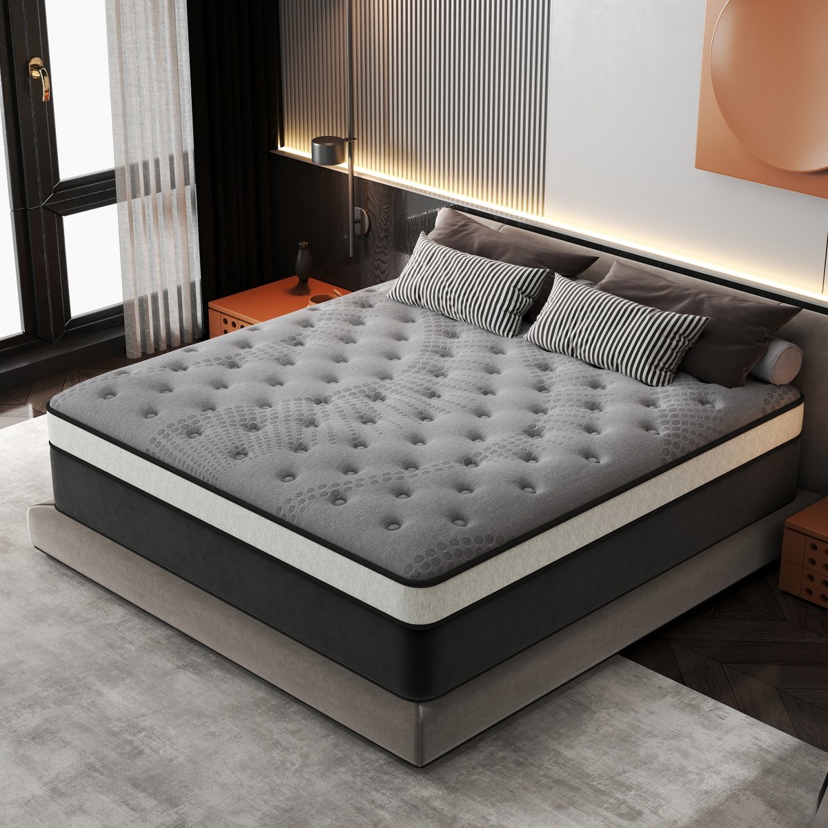 12"/14" Mattress in a Box Gel Memory Foam Pocket Spring Twin Full Queen King gallery