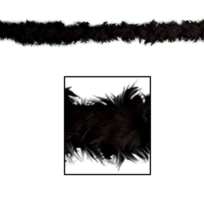 Fancy Feather Black Boa Roaring 40 Grams x 6' Gatsby Costume Accessory Prop gallery