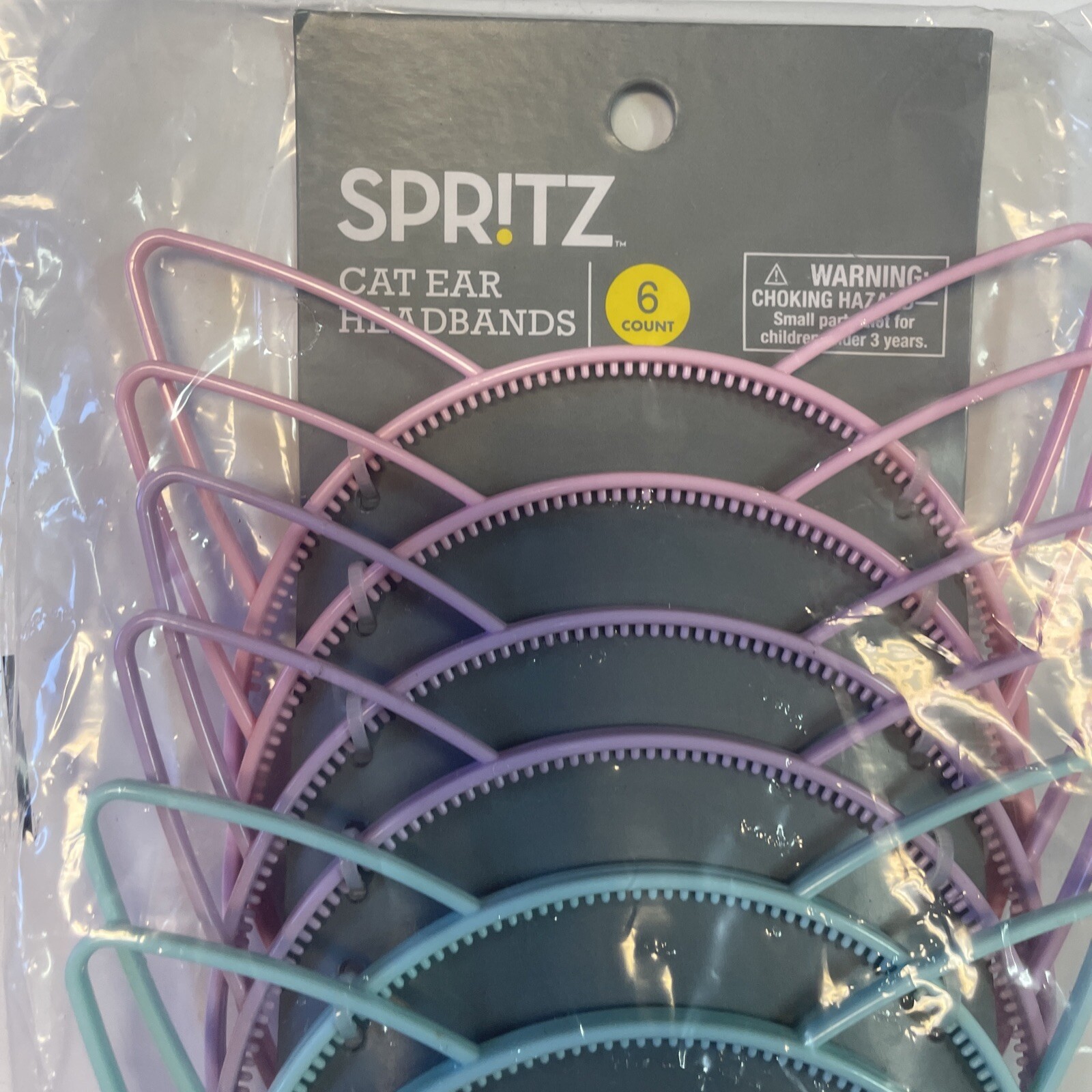 Spritz Cat Ears Pink Purple Green Plastic Headbands Party Favor gallery
