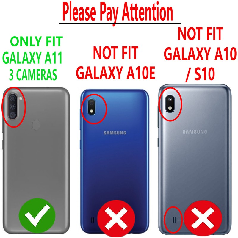 For Samsung Galaxy A21 Case Phone Cover Liquid Glitter + Tempered Glass Screen gallery