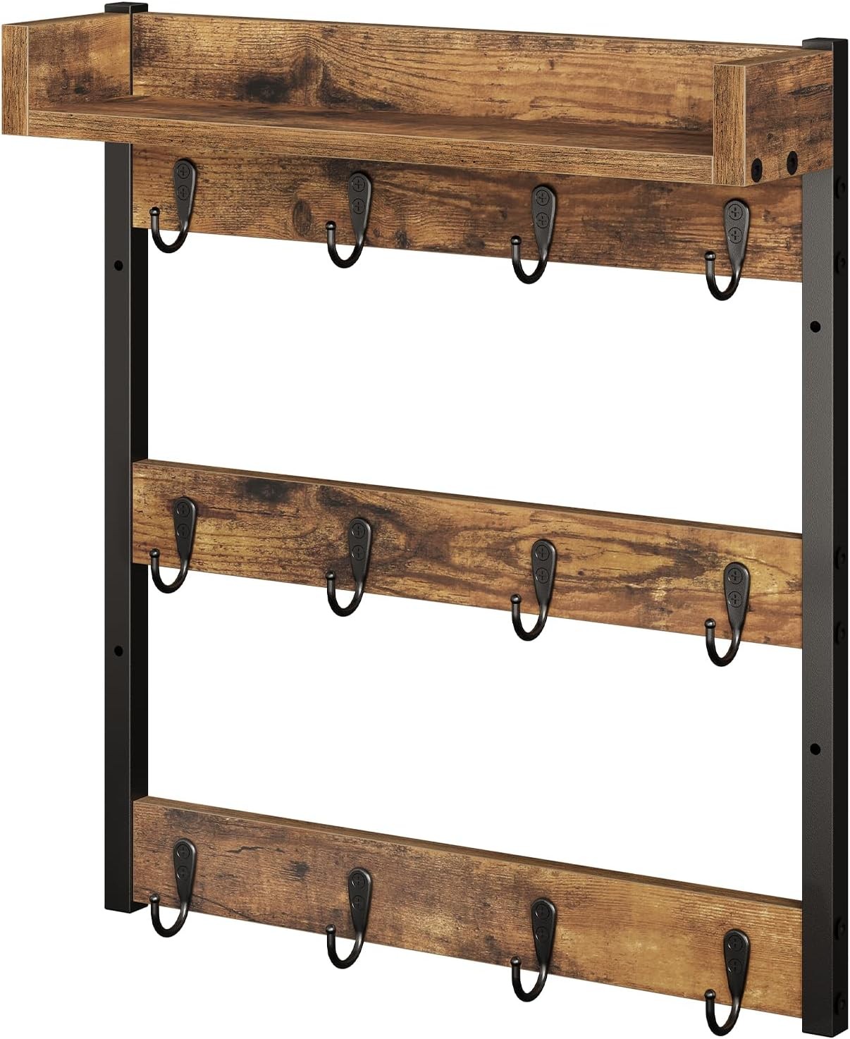 Coffee Mug Holder Stand, 3 Tier Mug Tree Rack, Hanging 12 Cups, with Top Shelf gallery