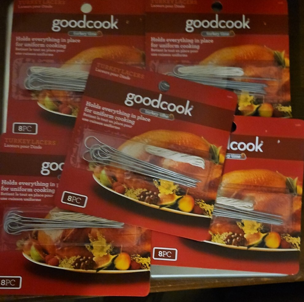 (5) Good Cook Turkey Time Turkey Lacers with String 8 Pieces Each 4 THANKSGIVING gallery