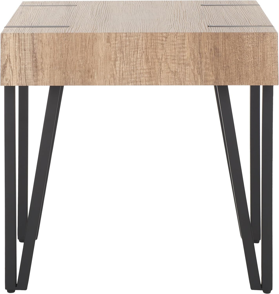 Aburton Multi Brown/Black End Table for Living Room & Bedroom