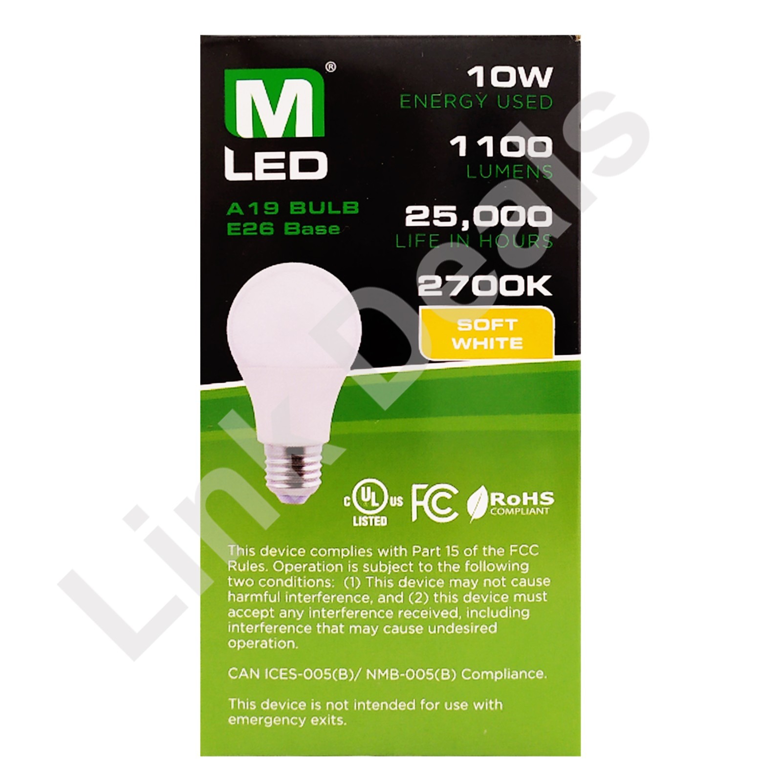 4 Bulb Maxlite 75W Equivalent 10W LED Light Bulb A19 Soft White 2700K Dimmable gallery