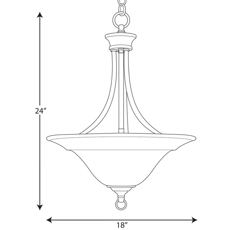 Progress Lighting 3-Light Foyer 18-Inch Diameter x 24-Inch Height, Bronze gallery
