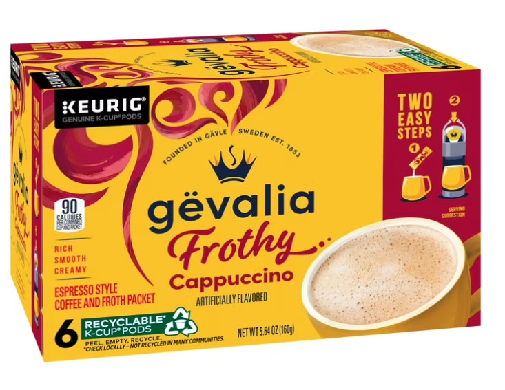 (2 pack) Gevalia Frothy 2-Step Artificially Flavored Cappuccino Espresso Style K gallery