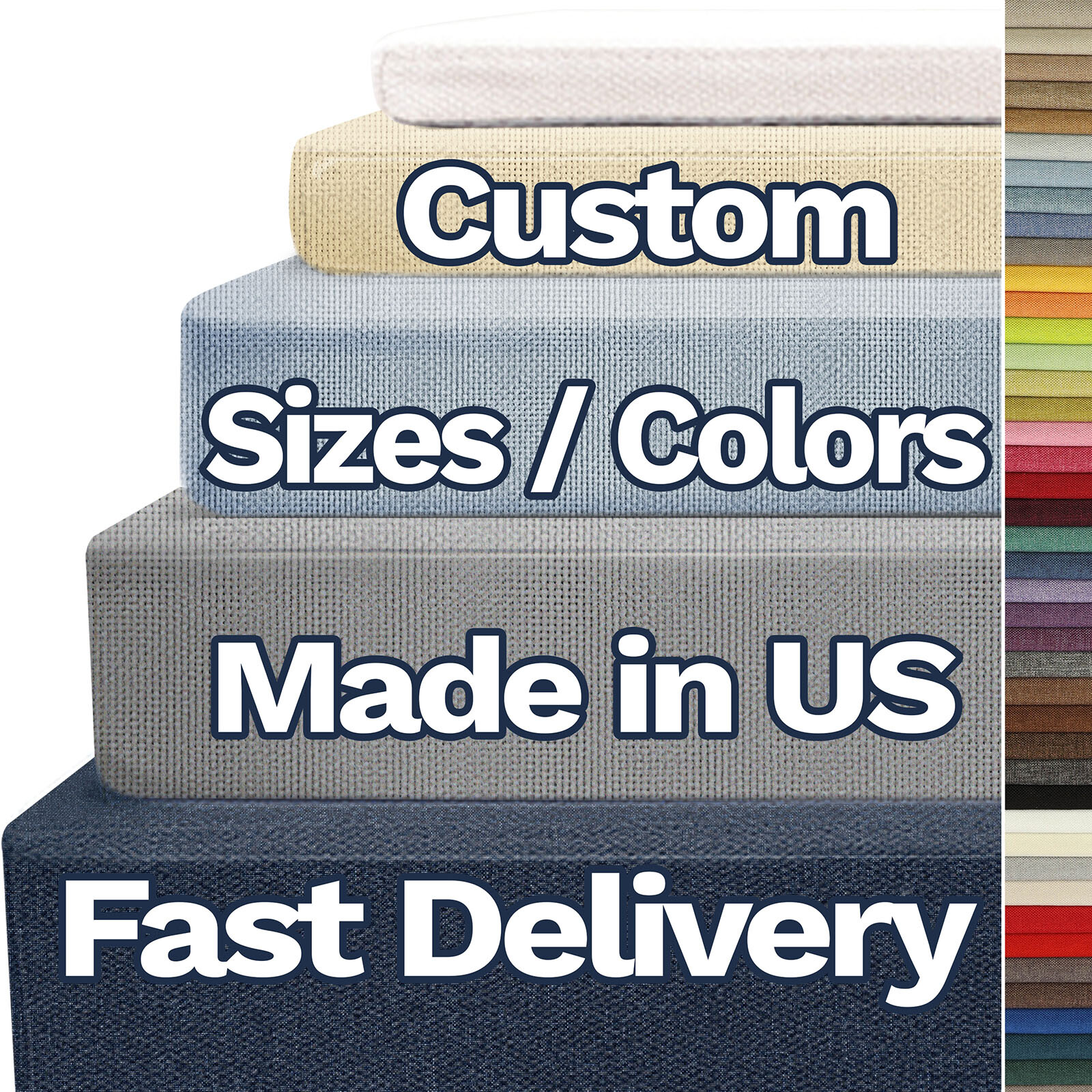3 Inches Thick Custom Size Bench Cushion for Patio Furniture/Chair/Window Seat gallery