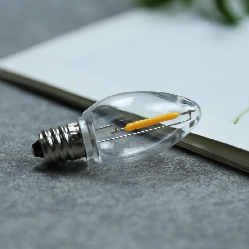 C7 E12 Replacement Led Light Bulbs 0.6w Equivalent To 7w Warm White 2700k Outdoo gallery