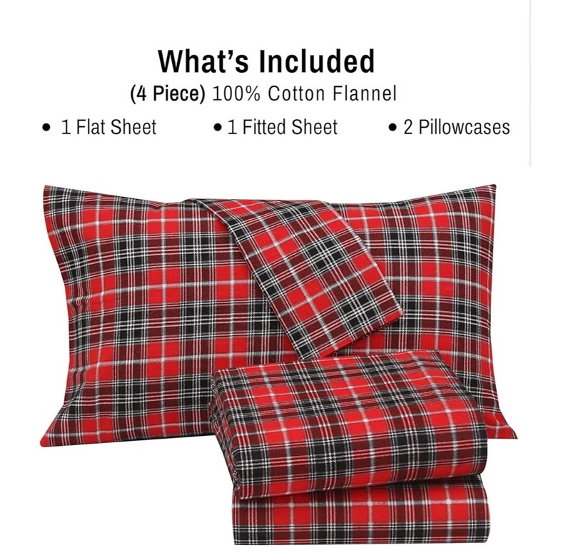 RUVANTI Flannel Sheets Queen Size - 100% Cotton Double Brushed Bed Sheets gallery