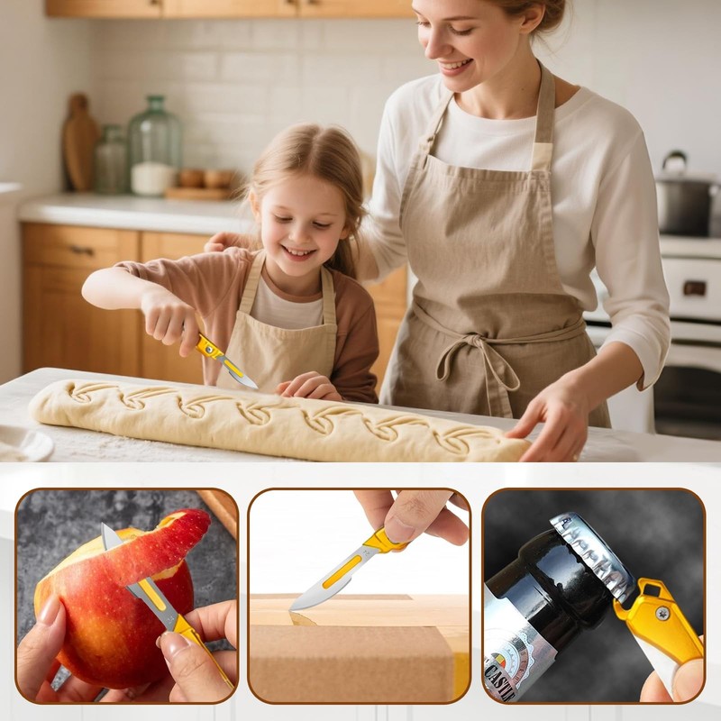 2pcs Bread Lame Dough Scoring Tool,Folding Bread Scoring with 40 Razor Blades... gallery