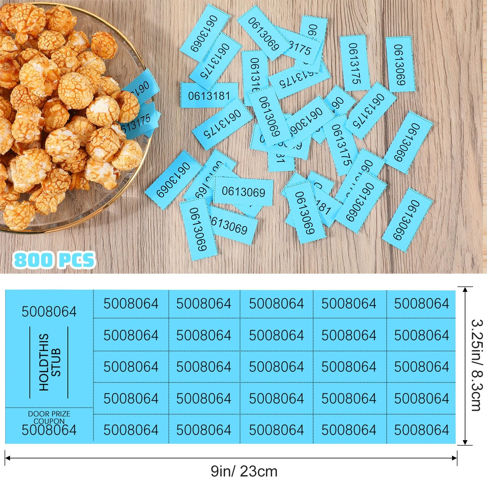 800 Sheets Blue Raffle Tickets Chinese Auction 25 Bid Numbers Fundraiser gallery