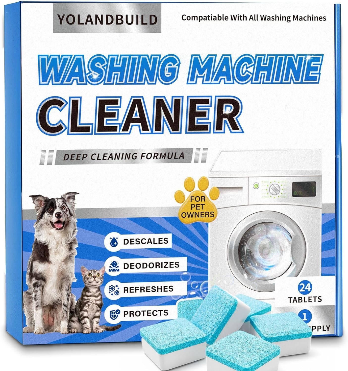 Uproot Clean Washing Machine Cleaner Tablets - 24 Pack for a 12 Month Supply. Fo gallery