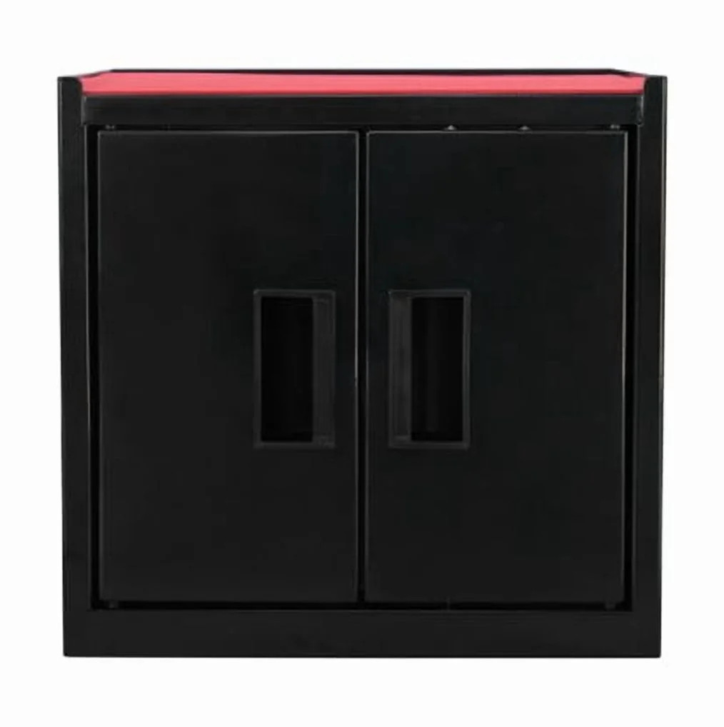 Mini Tool Cabinet – 11.6-Inch Steel Storage Cabinet, Black, Double Doors & Non-S gallery