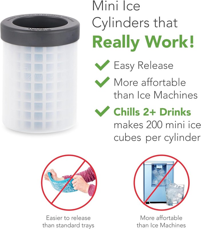 Mini Ice Cylinder- Squeeze & Release- Set of 2, 1000422, Gray gallery