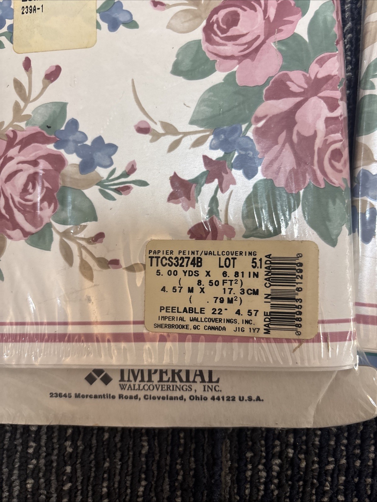 Imperial Prepasted Wallpaper Border Floral 3pk gallery
