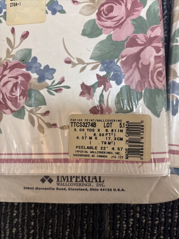 Imperial Prepasted Wallpaper Border Floral 3pk gallery