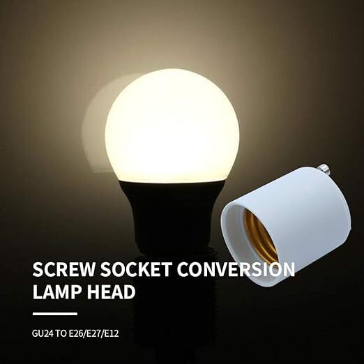 GU24 to E26/E27 Adapter 8-Pack - Heat Resistant & Fireproof Lighting Solution gallery