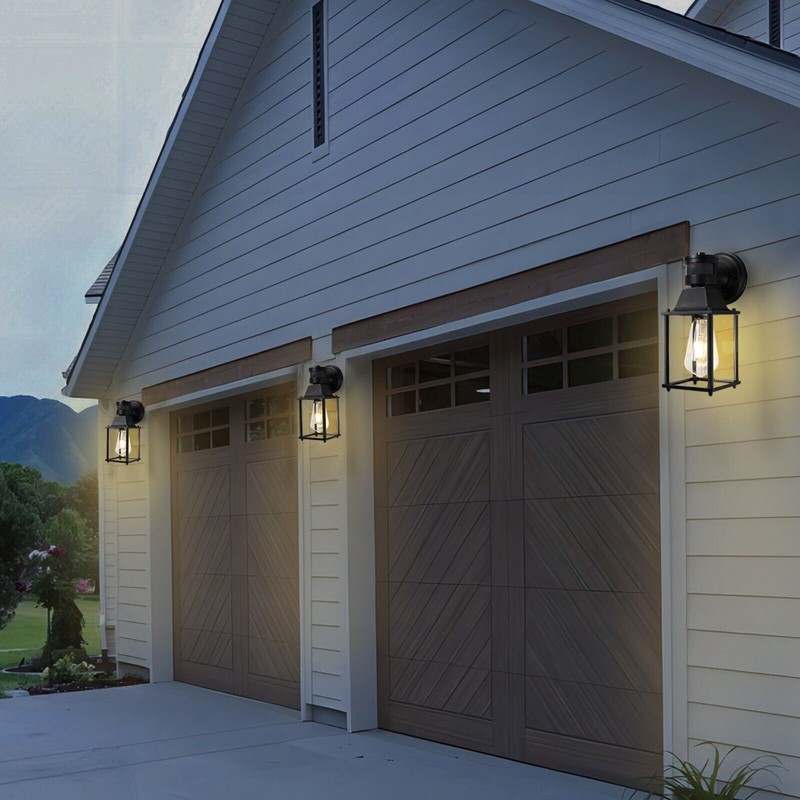 Porch Lights Outdoor Motion Sensor Outdoor Wall Light Fixtures Black 1-Light gallery