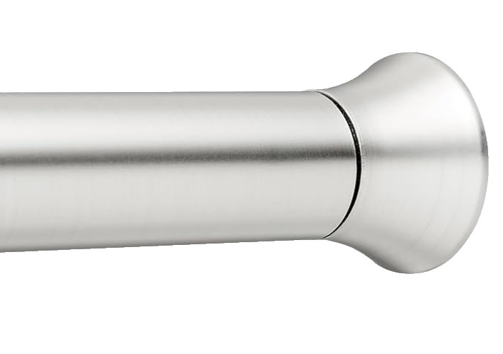 Brushed Nickle Easy install shower curtain tension rod, adjustable length, 42-73 gallery
