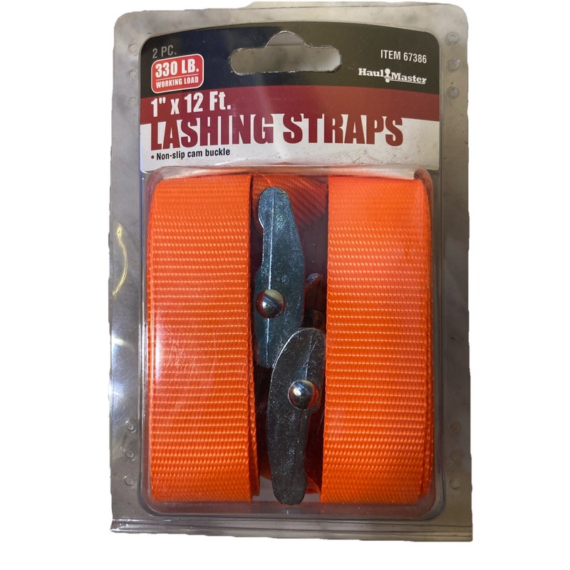 Haul-Master Straps 67386 Lashing 2 Pack 1" × 12 ft Polyester HD Cargo Tie-Down gallery