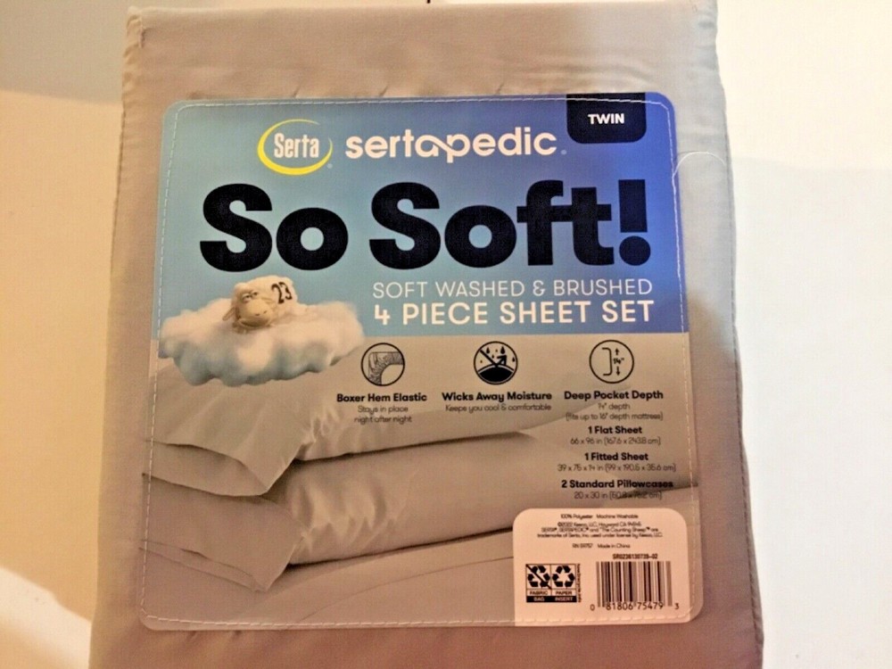 SERTA So Soft Solid Sheet Sets Amazingly Soft . New. & Color.