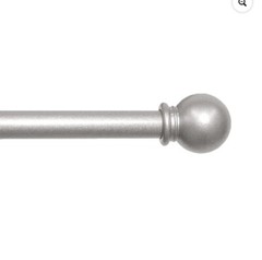 2- Mainstays Adjustable 48”-84” Nickel Ball Curtain Rod Nickel 5/8” New