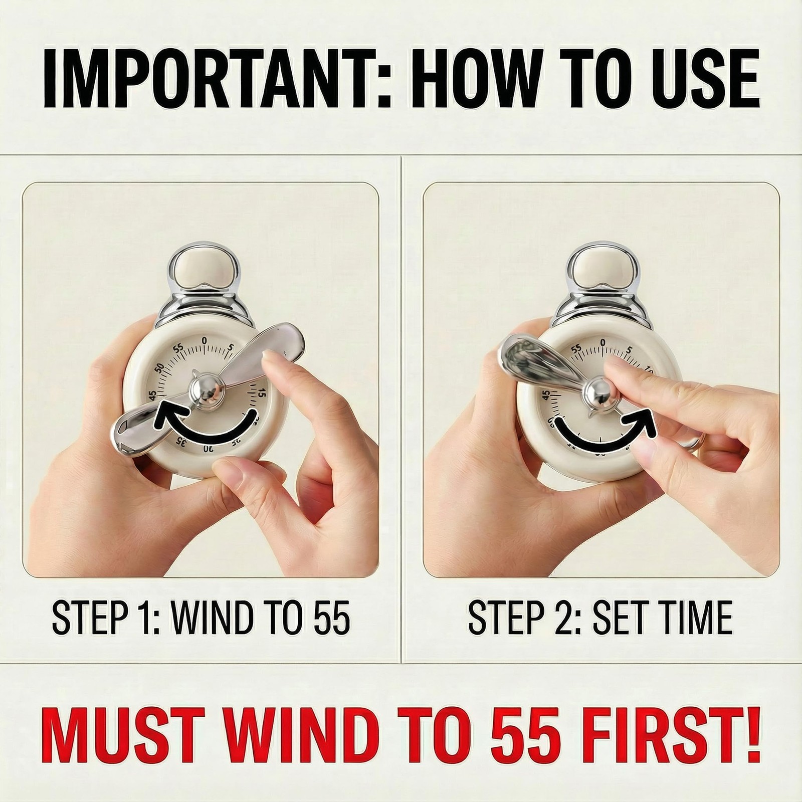 Visual Timer, Cute Magnetic Mechanical Kitchen Timer for Cooking, No Batterie... gallery